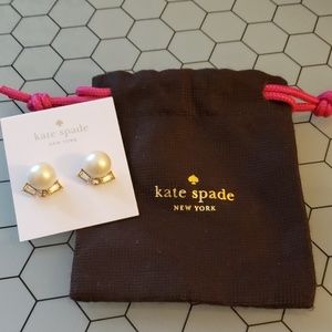 Kate Spade Pearl and Crystal Stud Earrings